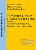 Cover: Applications to Linguistics, Psychology and Neuroscience - De Gruyter