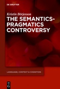 Cover: The Semantics-Pragmatics Controversy - De Gruyter