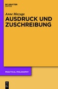 Cover: Ausdruck und Zuschreibung - De Gruyter