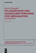 Cover: Pal&auml;ographie und Handschriftenkunde f&uuml;r Germanisten - De Gruyter