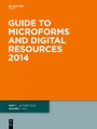 Cover: Guide to Microforms and Digital Resources / Author Title and Subject Guide - De Gruyter Saur