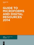 Cover: Guide to Microforms and Digital Resources / Author Title and Subject Guide - De Gruyter Saur