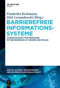 Enlarge image Cover: Barrierefreie Informationssysteme - De Gruyter
