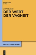 Cover: Der Wert der Vagheit - De Gruyter