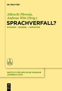 Abbildung von: Sprachverfall? - De Gruyter