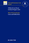 Cover: Mass Torts in Europe - De Gruyter