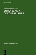 Cover: Europe as a Cultural Area - De Gruyter Mouton