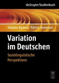 Cover: Variation im Deutschen - De Gruyter