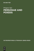 Cover: Personae and Poiesis - De Gruyter Mouton