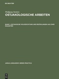 Cover: Ostjakische Volksdichtung und Erz&auml;hlungen aus zwei Dialekten - De Gruyter Mouton