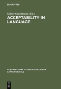 Cover: Acceptability in Language - De Gruyter Mouton