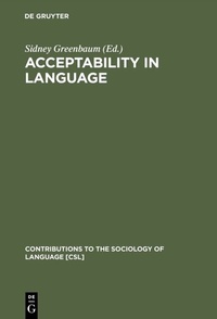 Abbildung von: Acceptability in Language - De Gruyter Mouton