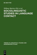 Cover: Sociolinguistic Studies in Language Contact - De Gruyter Mouton
