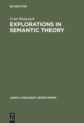 Cover: Explorations in Semantic Theory - De Gruyter Mouton