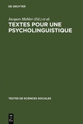 Cover: Textes pour une psycholinguistique - De Gruyter Mouton