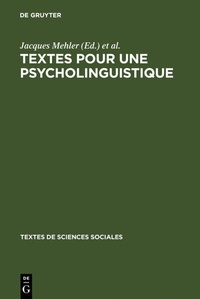 Abbildung von: Textes pour une psycholinguistique - De Gruyter Mouton