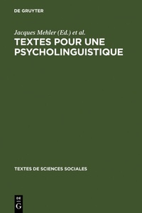 Abbildung von: Textes pour une psycholinguistique - De Gruyter Mouton