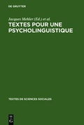 Cover: Textes pour une psycholinguistique - De Gruyter Mouton