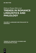 Cover: Language and Philology in Romance - De Gruyter Mouton
