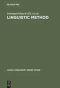 Cover: Linguistic Method - De Gruyter Mouton