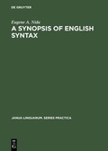 Cover: A Synopsis of English Syntax - De Gruyter Mouton