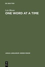 Bild: One Word at a Time - De Gruyter Mouton