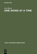 Cover: One Word at a Time - De Gruyter Mouton