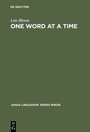Bild: One Word at a Time - De Gruyter Mouton