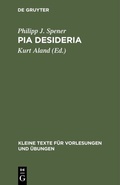 Cover: Pia Desideria - De Gruyter
