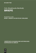 Cover: Briefe an deutsche Verleger - De Gruyter