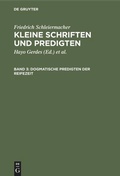 Cover: Dogmatische Predigten der Reifezeit - De Gruyter