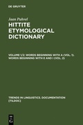 Cover: Words beginning with A (Vol. 1). Words beginning with E and I (Vol. 2) - De Gruyter Mouton