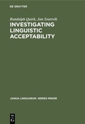 Cover: Investigating Linguistic Acceptability - De Gruyter Mouton