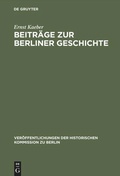Cover: Beitr&auml;ge zur Berliner Geschichte - De Gruyter