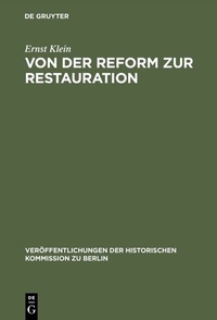 Abbildung von: Von der Reform zur Restauration - De Gruyter