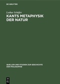 Cover: Kants Metaphysik der Natur - De Gruyter