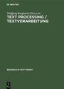 Cover: Text Processing / Textverarbeitung - De Gruyter
