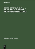 Cover: Text Processing / Textverarbeitung - De Gruyter