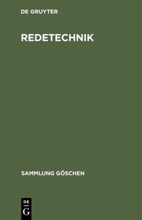 Abbildung von: Redetechnik - De Gruyter
