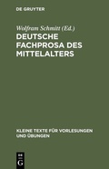 Cover: Deutsche Fachprosa des Mittelalters - De Gruyter
