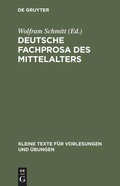 Cover: Deutsche Fachprosa des Mittelalters - De Gruyter