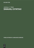 Cover: Swahili Syntax - De Gruyter Mouton