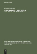 Cover: Stumme Lieder? - De Gruyter