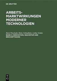 Abbildung von: Innovation, Wachstum und Beschäftigung - De Gruyter