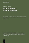 Cover: Editorisches und dokumentarisches Material - De Gruyter