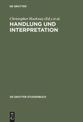 Cover: Handlung und Interpretation - De Gruyter