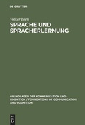 Cover: Sprache und Spracherlernung - De Gruyter