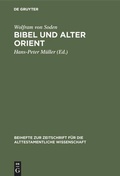 Cover: Bibel und Alter Orient - De Gruyter