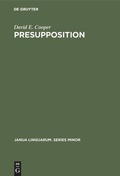 Cover: Presupposition - De Gruyter Mouton