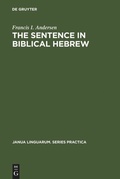 Cover: The Sentence in Biblical Hebrew - De Gruyter Mouton